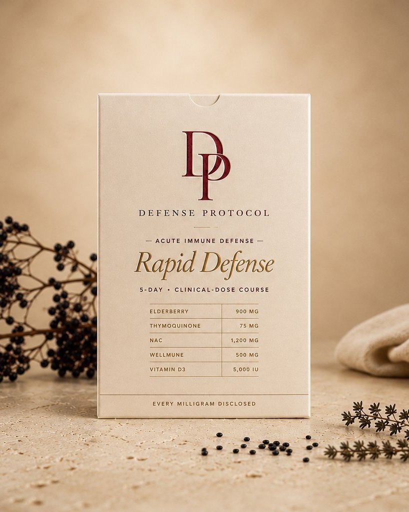 Defense Protocol Rapid Defense — 5-day clinical-dose immune protocol pack